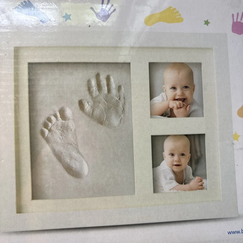 Bubzi Charming Baby Clay Handprint & Footprint Keepsake Kit ~NEW/SEALED w/ Frame